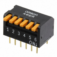 Omron Electronics Inc-EMC Div - A6ER-6104 - SWITCH PIANO DIP SPST 25MA 24V