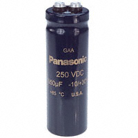 Panasonic Electronic Components - EEG-A2E551CKE - CAP ALUM 550UF 20% 250V SCREW