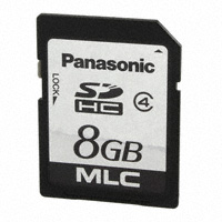 Panasonic Electronic Components - RP-SDPC08DA1 - MEMORY CARD SDHC 8GB CLASS 4 MLC