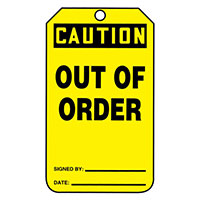 Panduit Corp - PVT-1035 - SFTYTAG,CTN OUT OF ORDER, BK A