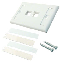 Panduit Corp - NK2FWHY - FACEPLATE SNGL GANG 2PORT WHITE