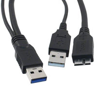 Qualtek - 3023011-01M - USB 3.0 A TO MICRO B PLUS POWER