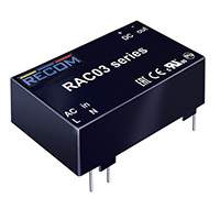 Recom Power - RAC03-15SA - CONN AC/DC 3W 15VOUT SINGLE T/H