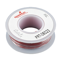 SparkFun Electronics - PRT-08023 - HOOK-UP SOLID 22 AWG RED 25'