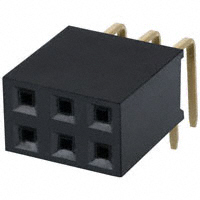 Sullins Connector Solutions - PPPC032LJBN-RC - CONN FEMALE 6POS DL .1" R/A GOLD