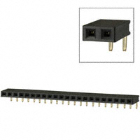 Sullins Connector Solutions - PPPC221LGBN-RC - CONN FEMALE 22POS .100" R/A GOLD