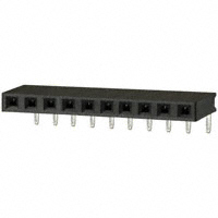 Sullins Connector Solutions - PPTC101LGBN-RC - CONN FEMALE 10POS .100" R/A TIN
