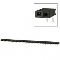 Sullins Connector Solutions - PPTC381LGBN-RC - CONN FEMALE 38POS .100" R/A TIN