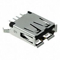TE Connectivity AMP Connectors - 1734366-1 - CONN USB RCPT VERT A TYPE BLACK