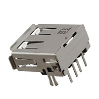 TE Connectivity AMP Connectors - 2041386-1 - USB,RCPT,4 POS,SERIES A,DIP,7.0H