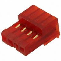 TE Connectivity AMP Connectors - 3-641237-4 - CONN RCPT 4POS 22AWG .100 RED