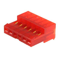 TE Connectivity AMP Connectors - 3-641237-6 - CONN RCPT 6POS 22AWG .100 RED