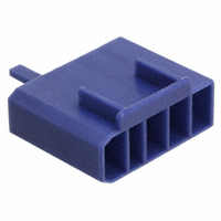 TE Connectivity AMP Connectors - 521498-1 - CONN RCPT HOUSING 0.25 4POS BLUE