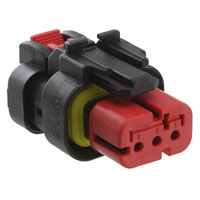 TE Connectivity AMP Connectors - 776429-1 - CONN PLUG ASSY 3POS 14-18AWG RED