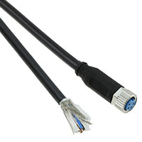 TE Connectivity AMP Connectors - 1-2273007-1 - M8X1.0 STRT SKT 4P PIGTAIL 1.5M