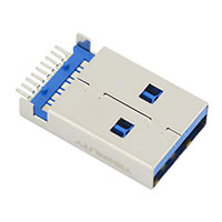 Tensility International Corp - 50-00469 - CONN PLUG USB 3.0 A OVERMOLD BLU