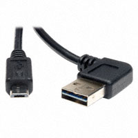 Tripp Lite - UR050-003-RA - 3' USB RA A TO MICRO B CABLE M/M