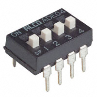 TE Connectivity ALCOSWITCH Switches - ADE04 - SWITCH SLIDE DIP SPST 100MA 24V