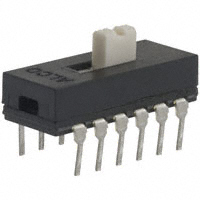 TE Connectivity ALCOSWITCH Switches - ASE42G - SWITCH SLIDE 4PDT 0.4VA 20V