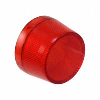 Visual Communications Company - VCC - 3111 - LENS ROUND FLAT RED TRANSLUCENT
