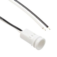 Visual Communications Company - VCC - CNX_440_X02_4_1_08 - LED CBL ASSY 5MM 2WIRE WH/BLK 8"