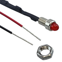 Visual Communications Company - VCC - L58D-R24-W - LED IND RED DIFF 24VDC 6" LEADS