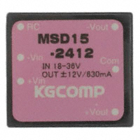 Volgen America/Kaga Electronics USA - MSD15-2412 - POWER SUPPLY DUAL 15W 12V 600MA