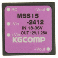 Volgen America/Kaga Electronics USA - MSS15-2412 - POWER SUPPLY DC/DC 15W 12V 1.25A