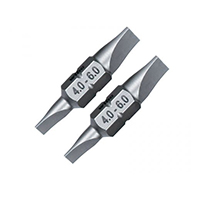 Wiha - 77716 - BIT DBL ENDED SLOTTED 4MM 6MM