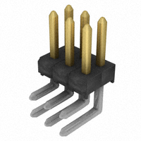 Samtec Inc. - TSW-103-08-S-D-RA - CONN HEADER 6POS .100 DL R/A AU