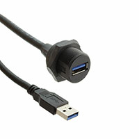 Amphenol LTW - UA-30PMF-SD7B30 - CBL USB A RCPT IP67 300MM