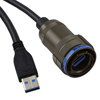 Amphenol PCD - USB3FTV6A10GCROS - PLUG W/ A CODED 1.0 M USB3-A COR