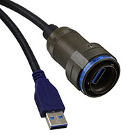 Amphenol PCD - USB3FTV6A10GSTR - PLUG W/ A CODED 1.0 M USB3-A COR