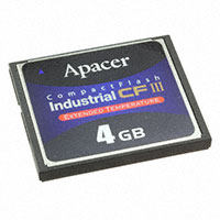 Apacer Memory America - AP-CF004GE3NR-ETNDNRQ - MEMORY CARD COMPACTFLASH 4GB SLC