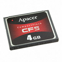 Apacer Memory America - AP-CF004GL9FS-NR - MEMORY CARD COMPACTFLASH 4GB MLC