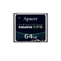 Apacer Memory America - AP-CF064GKANS-NRC - MEM CARD COMPACTFLASH 64GB SLC
