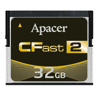 Apacer Memory America - APCFA032GBAD-WBT - MEMORY CARD CFAST 32GB SLC