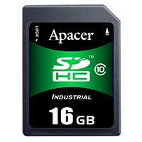 Apacer Memory America - AP-ISD16GCD4A-3C - MEMORY CARD SDHC 16GB SLC