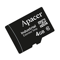 Apacer Memory America - AP-MSD04GIA-1DTM - MEMORY CARD MICROSDHC 4GB MLC
