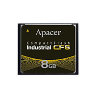 Apacer Memory America - AP-CF008GLAFS-ETNR - MEMORY CARD COMPACTFLASH 8GB MLC