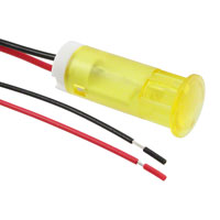 APEM Inc. - QS103XXY12 - INDICATOR 10MM FIXED YE 12V WIRE