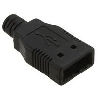 Assmann WSW Components - A-USBPA-HOOD-BLK-R - CONN HOOD USB A-MALE BLACK