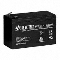 B B Battery - BP7.5-12-T2-FR - BATTERY LEAD ACID 12V 7.5AH