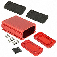 Bud Industries - EXN-23351-RDP - BOX ALUM IR RED/RED 3.5"LX2.71"W
