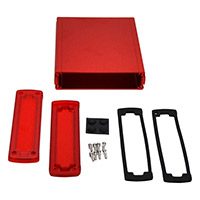Bud Industries - EXN-23361-RDP - BOX ALUM IR RED/RED 6.65"LX5.8"W
