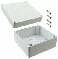 Bud Industries - PN-1339 - BOX PLASTIC GRAY 6.3"L X 6.3"W