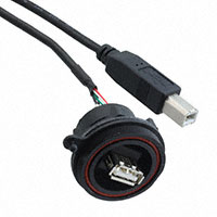 Bulgin - PX0844/A/0M50/B - CABLE PLUG IP68 USB A-B 500MM