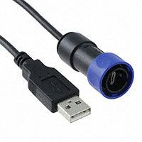 Bulgin - PXP4040/B/3M00 - CBL USB SEALED MICRO B TO A 3M