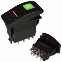 Carling Technologies - VED2GHNB-AAC00-000 - SWITCH ROCKER SP3T 20A 12V