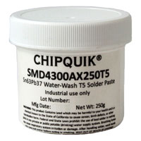 Chip Quik Inc. - SMD4300AX250T5 - SOLDER PASTE SN63/PB37 250G T5